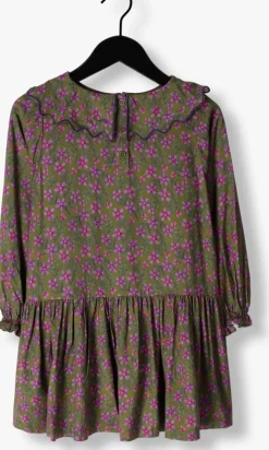 olijf your wishes mini jurk vivid flower collar dress