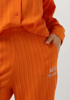 oranje alix the label wijde broek ladies woven krinkle pants