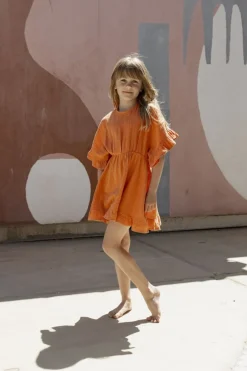 oranje ammehoela mini jurk doortje