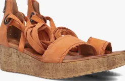 oranje ayana sandalen met hak 722007