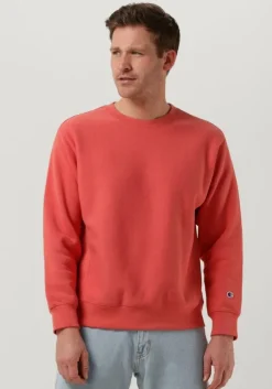 oranje champion sweater crewneck sweatshirt