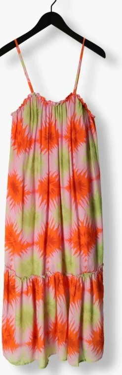 oranje circle of trust midi jurk jessy dress