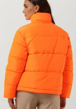 oranje colourful rebel gewatteerde jas fiona puffer jacket