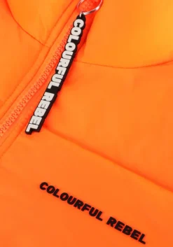 oranje colourful rebel gewatteerde jas fiona puffer jacket