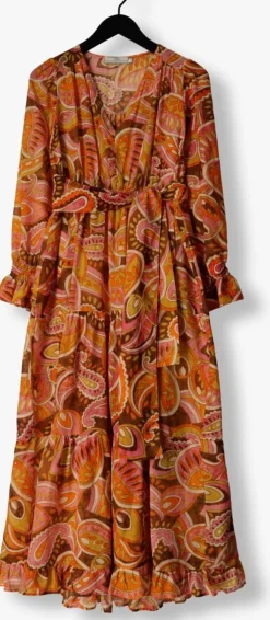 oranje devotion maxi jurk martselo