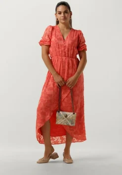 oranje freebird midi jurk dahl