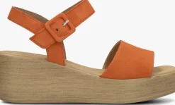 oranje gabor sandalen met hak 531
