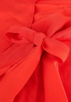 oranje gestuz midi jurk luella long wrap dress