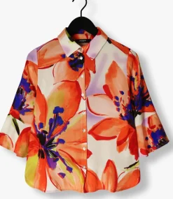 oranje jansen amsterdam blouses wbf773 woven print blouse 3/4 sleeve