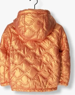 oranje like flo gewatteerde jas aimee flo girls reversible hooded jacket