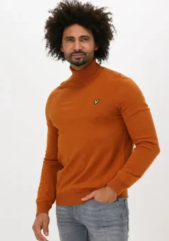 oranje lyle & scott coltrui roll neck jumper