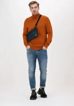 oranje lyle & scott coltrui roll neck jumper