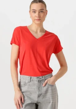 oranje msch copenhagen t-shirt mschfenya modal v neck tee