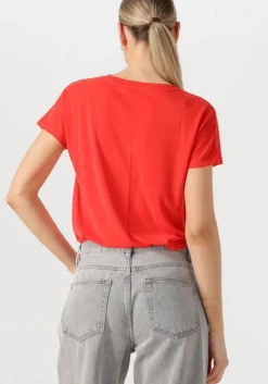 oranje msch copenhagen t-shirt mschfenya modal v neck tee