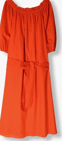 oranje notre-v maxi jurk nv-danya off shoulder dress