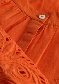 oranje scarlett poppies mini jurk sunshine babe short