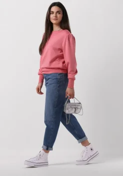 oranje scotch & soda trui ruched yoke seam modal sweatshirt