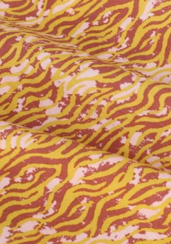 oranje scotch & soda wijde broek high-rise wide-leg drapey pyjama pants