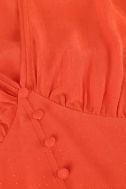 oranje second female maxi jurk emuanuelle slim dress