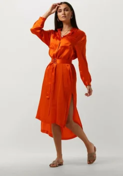 oranje semicouture midi jurk fillipa dress
