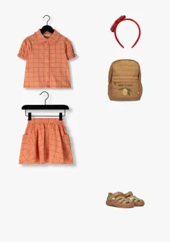 oranje sproet & sprout minirok skirt pockets check print