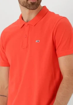 oranje tommy jeans polo tjm slim placket polo ext