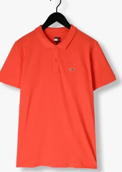 oranje tommy jeans polo tjm slim placket polo ext