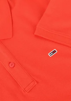 oranje tommy jeans polo tjm slim placket polo ext