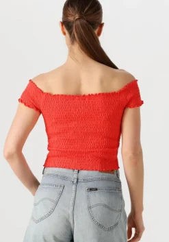 oranje tommy jeans top tjw crp smock top