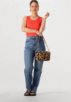 oranje tommy jeans top tjw essential rib tank ext