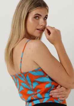 oranje vanilia top tropic leaf top