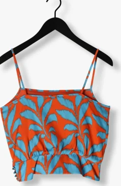 oranje vanilia top tropic leaf top