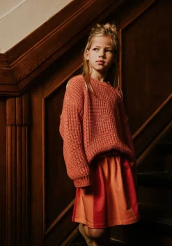 oranje yuki kidswear trui chunky knitted sweater