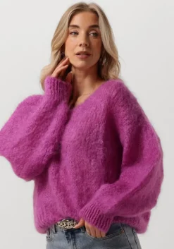 paarse american dreams trui milana ls mohair knit