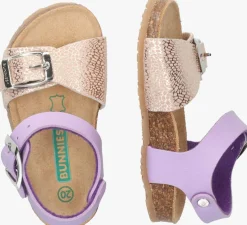 paarse bunniesjr platte sandalen babette beach