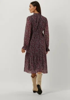 paarse catwalk junkie midi jurk dr river flower