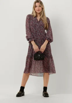 paarse catwalk junkie midi jurk dr river flower