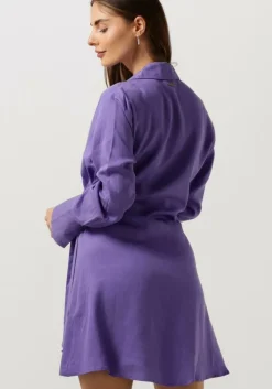 paarse colourful rebel mini jurk hette uni wrap mini dress