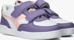 paarse diadora lage sneakers raptor low spotted ps