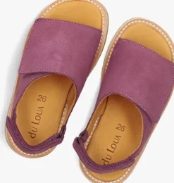 paarse du loua platte sandalen du veda