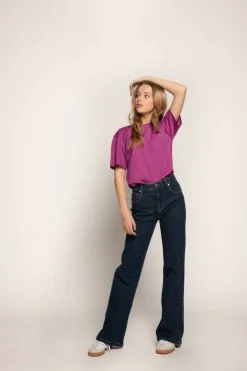 paarse frankie & liberty t-shirt paris tee