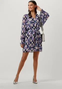 paarse freebird mini jurk wv-aop-ethnic-vis-23-