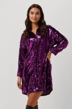paarse harper & yve mini jurk polly-dr