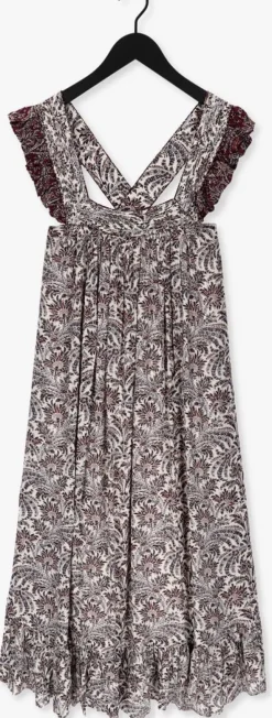 paarse idano maxi jurk eddy