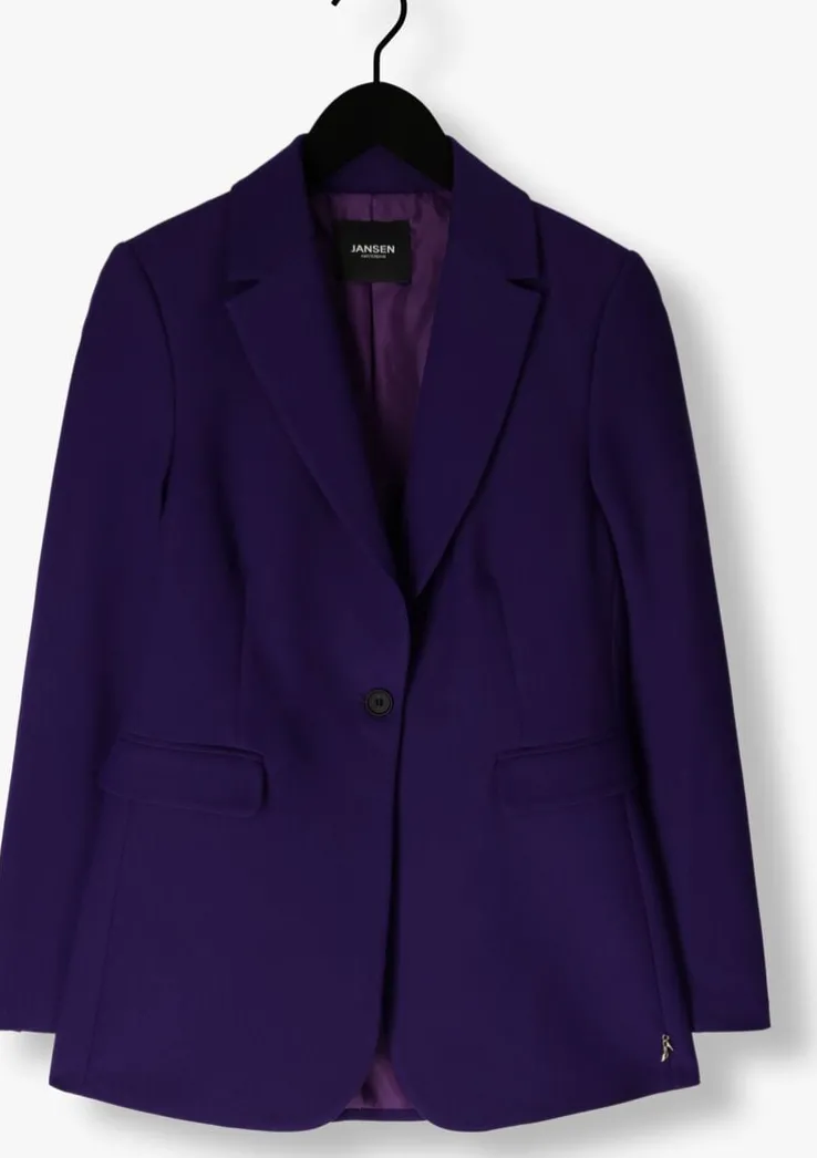 paarse jansen amsterdam blazer wq238 woven blazer with long sleeve