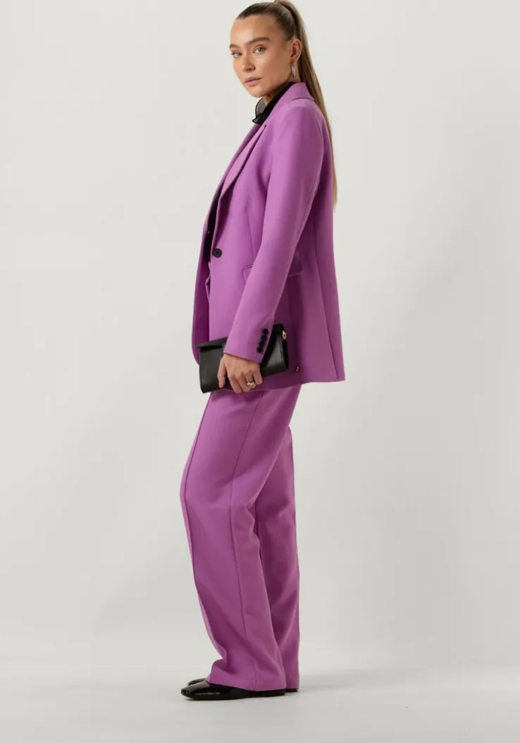 paarse jansen amsterdam pantalon wq417 woven wide long pants