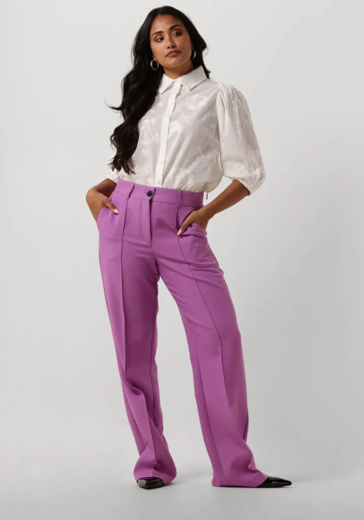 paarse jansen amsterdam pantalon wq417 woven wide long pants