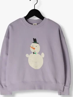 paarse jelly mallow sweater snowman sweatshirt