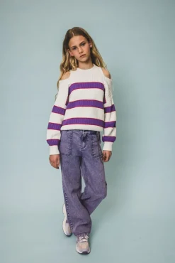 paarse looxs 10sixteen wide jeans 2501-5606