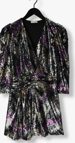 paarse louizon mini jurk disco